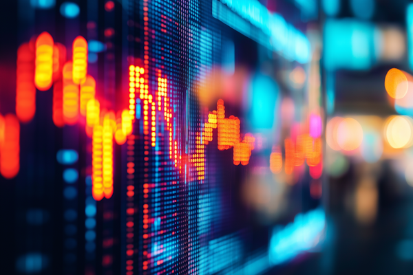 Gráfico de crecimiento financiero mostrando incremento de capital del 45%